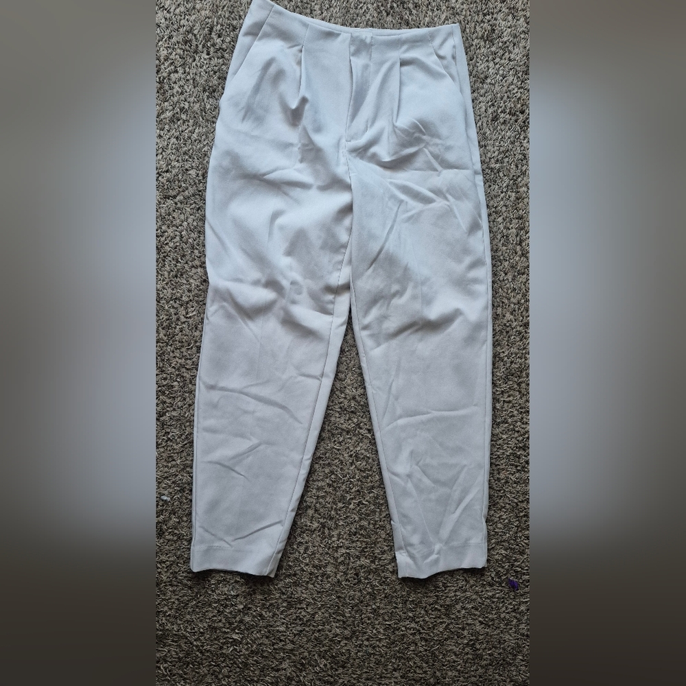 a new day White Tapered Pleated Women's Pants